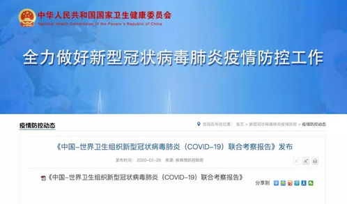 中国与世卫组织联合考察报告发布 10条核心要点解读